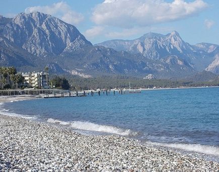 Kieselstrand in Kemer