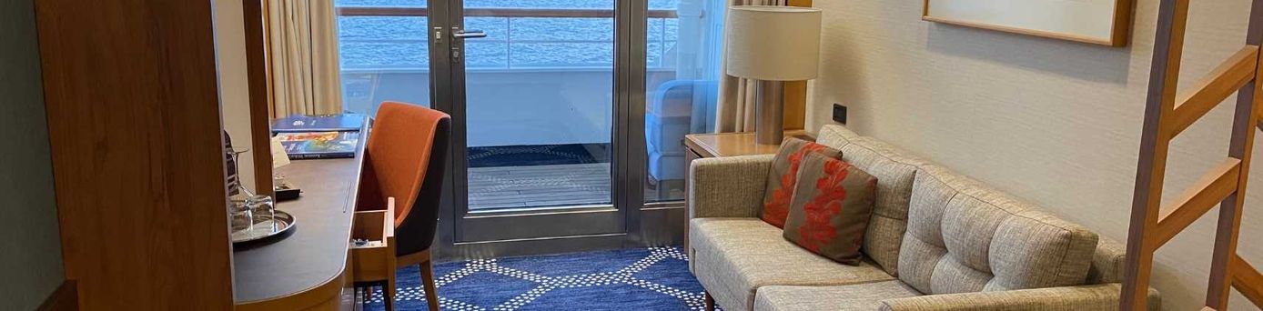 Balkonsuite Wohnbereich auf MS VASCO DA GAMA