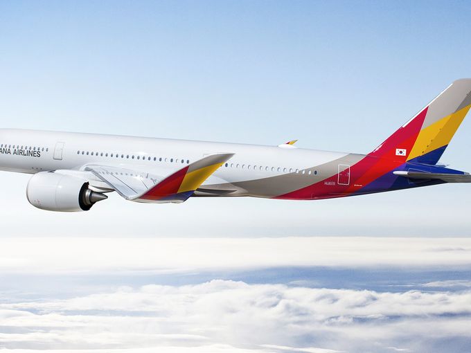 Asiana Airlines A350 in der Luft