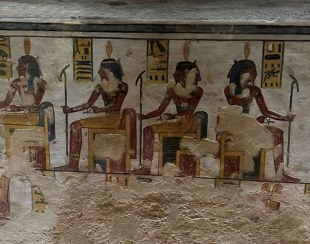 Ägypten Zeichnungen an Wand