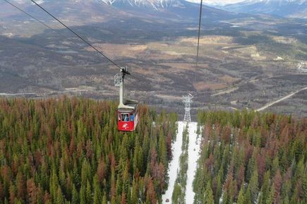 Seilbahn Sky Tram am Berg im Jasper-Nationalpark