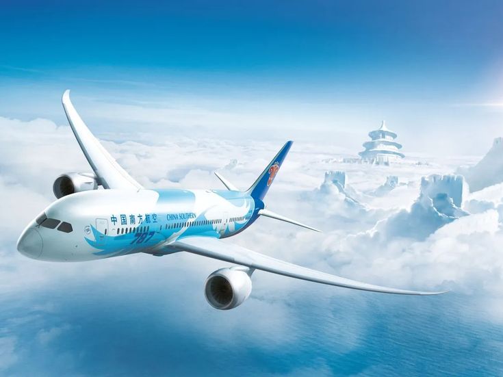 China-Southern-Airlines-Flugzeug über den Wolken