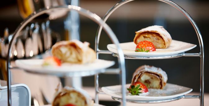 Gastronomische Angebote in der Lounge © Lufthansa