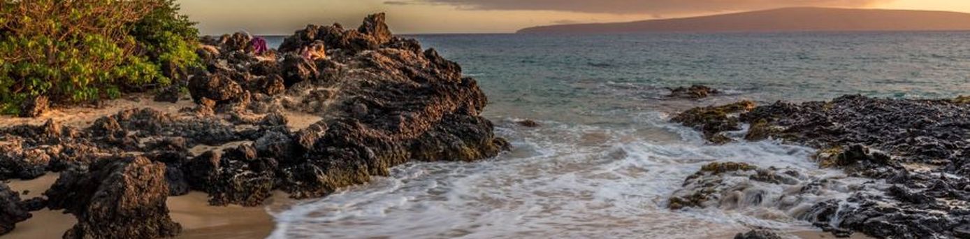 Fels am Strand auf Hawaii in USA