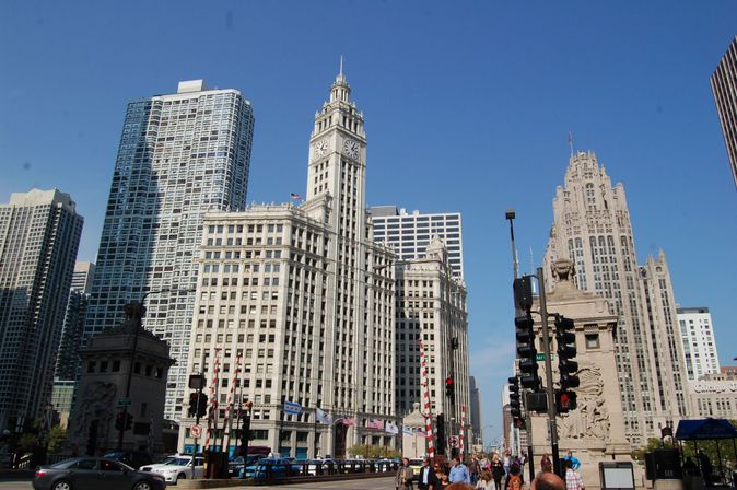 Skyline Blick auf Chicago, USA