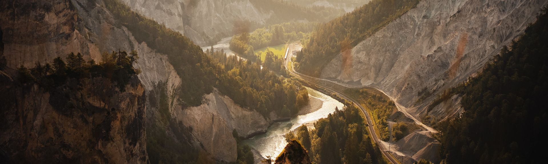 Rheinschlucht in der Schweiz
