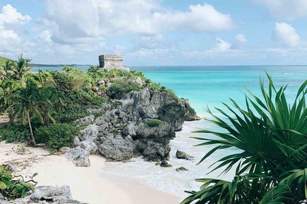 Tulum Strand der Karibik in Mexiko