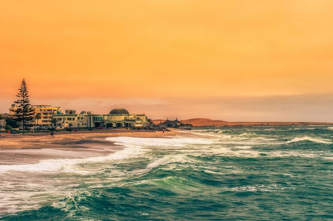 Strand und Meer in Swakopmund in Namibia
