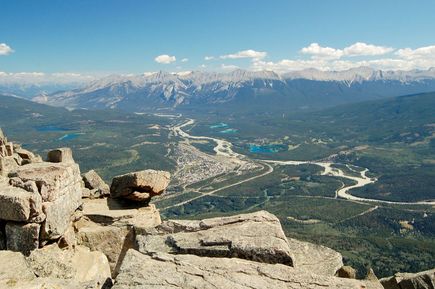 Felswand Rocky Mountains Bergort Jasper