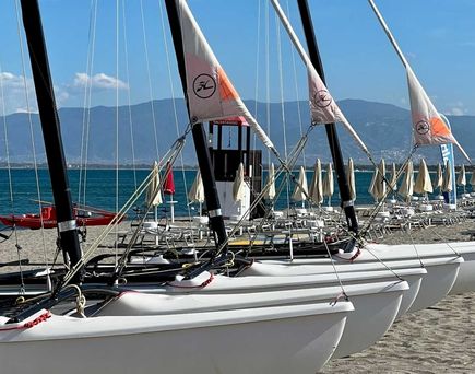 Boote am Strand vom Aldiana Club Calabria