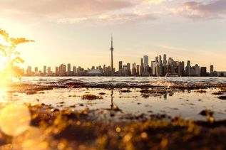 Skyline Blick auf Toronto Island