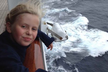 Katharina auf Queen Mary 2