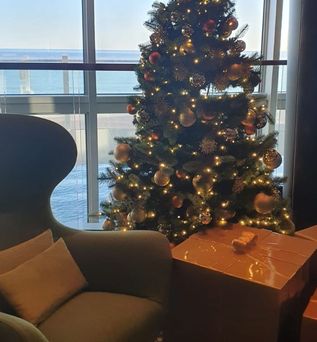 Weihnachtsbaum auf der AIDAnova