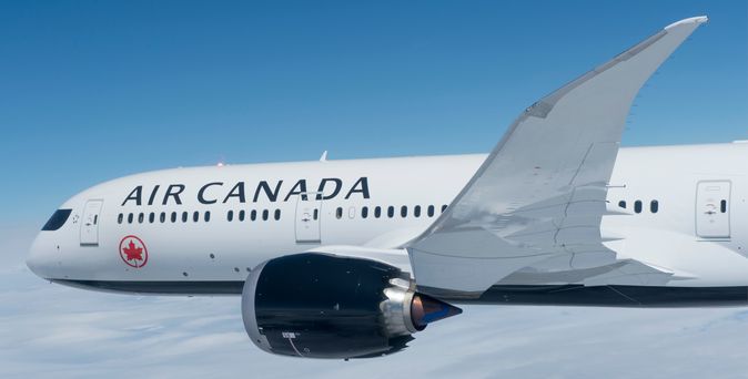 Air Canada B787-9 Wingflex in der Luft