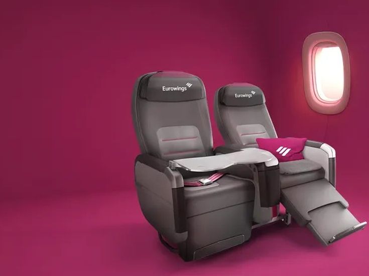Zwei Sitze des neuen Eurowings Premium BIZ Seat im 2x2-Layout