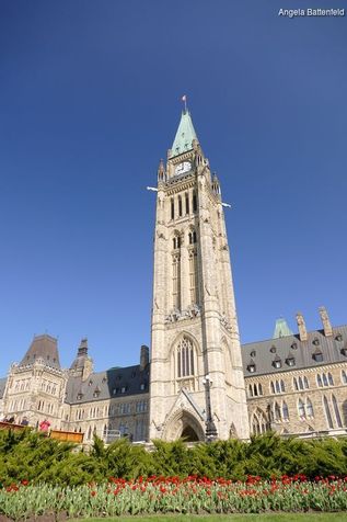 Historischer Kirchturm in Ostkanada