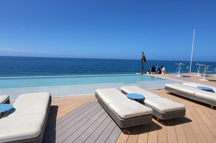 Liegen am Infinity-Pool, Jandia Playa
