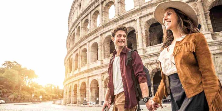 Pärchen vor Kolosseum 