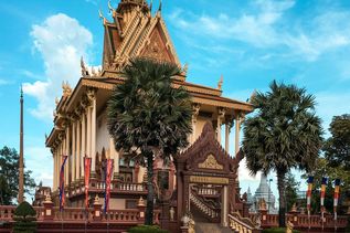Historisches Gebäude in Phnom Penh, Hauptstadt Kambodschas 