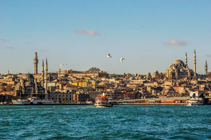 Blick auf die geschichtsträchtige Stadt Istanbul, Türkei