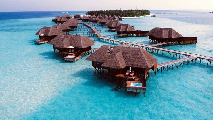 Bungalows im Meer