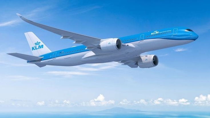 Airbus A350 der KLM im Flug