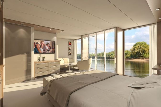 Suite mit Panorama-Fenster vom Schiff AMADEUS Cara der Reederei Lüftner Cruises