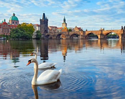 Fluss Moldau in Prag