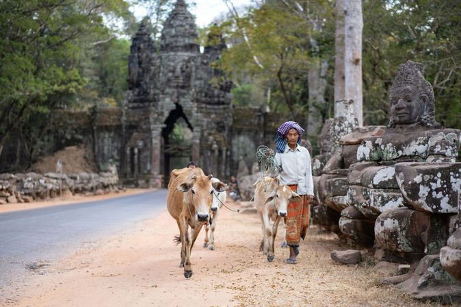 Tempelanlage Angkor Wat in Kambodscha
