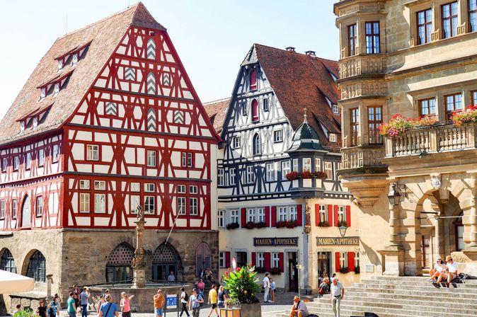 Altstadt Fachwerkhäuser in Rothenburg ob der Tauber 