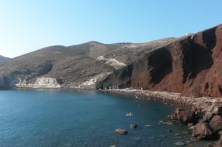 Der rote Strand von Santorini
