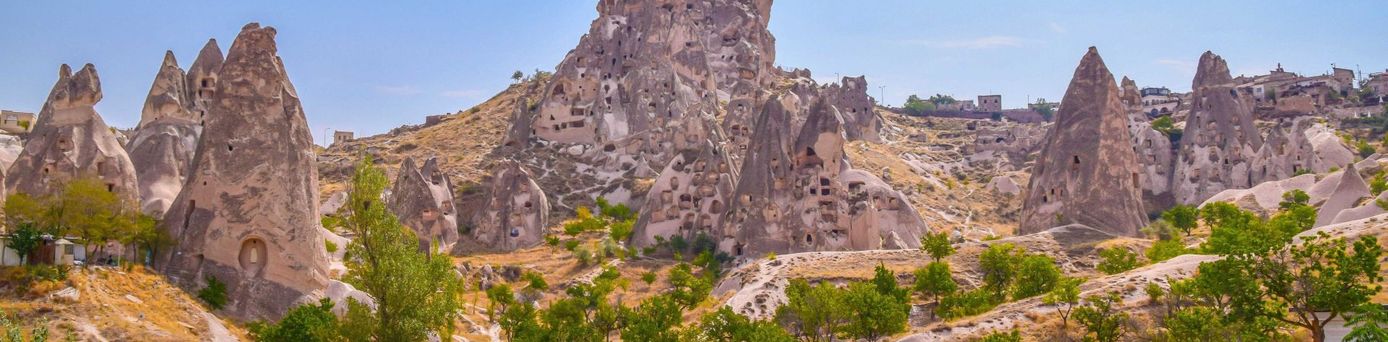 Felswand in Kappadokien Türkei