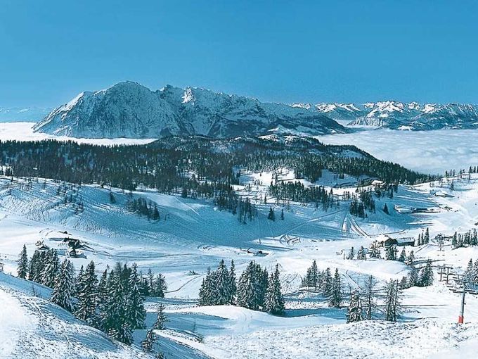 Salzkammergut Skigebiet & Berge im Winter