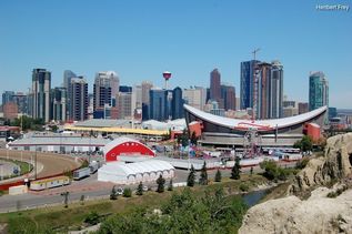Blick auf Skyline von Stadt in Kanada
