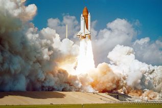 Raketenstart im Kennedy Space Center, USA