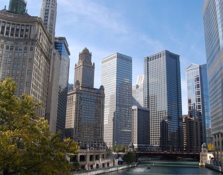 Chicago Downtown am Fluss