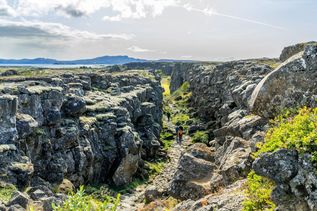 Felswand im Thingvellir / Þingvellir Nationalpark