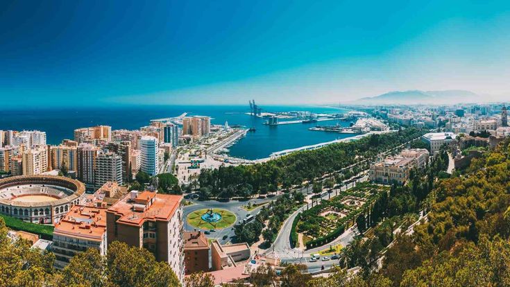 Blick auf Málaga, Andalusien