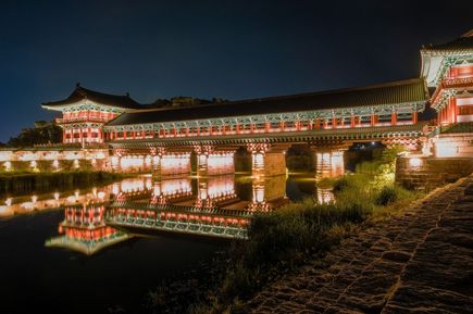 Blick auf Tempel in Gyeongju, Südkorea