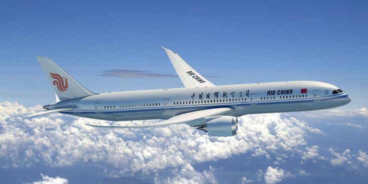 Air China Flugzeug am Himmel