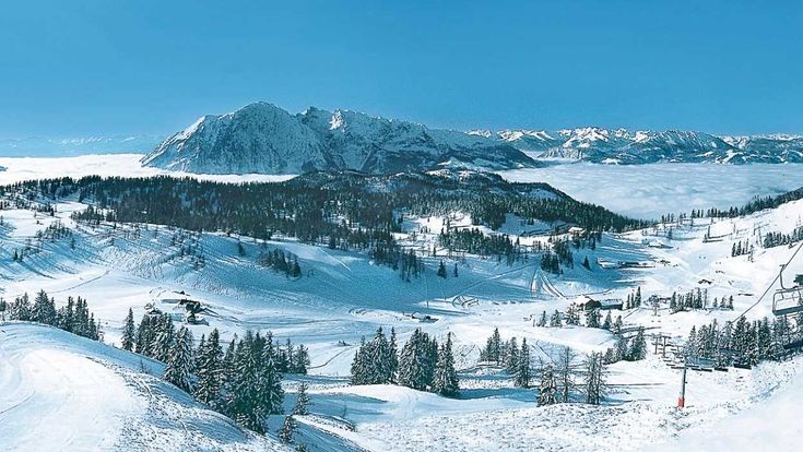 Salzkammergut Skigebiet & Berge im Winter