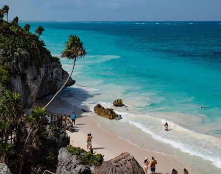 Bucht am Meer in Mexiko