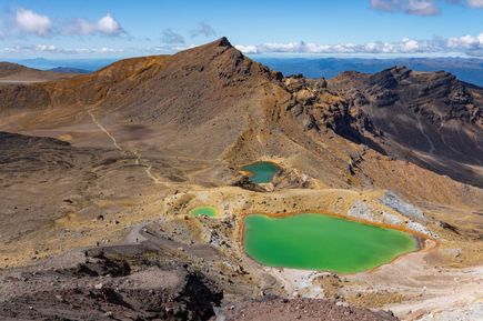 Vulkan Gestein und Krater im Tongariro Nationalpark