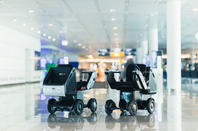Autonome Rollstühle am Flughafen München T2