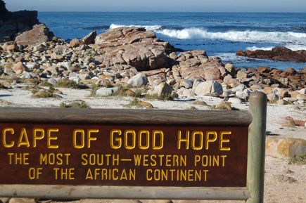 Schild am Kap der guten Hoffnung in Südafrika