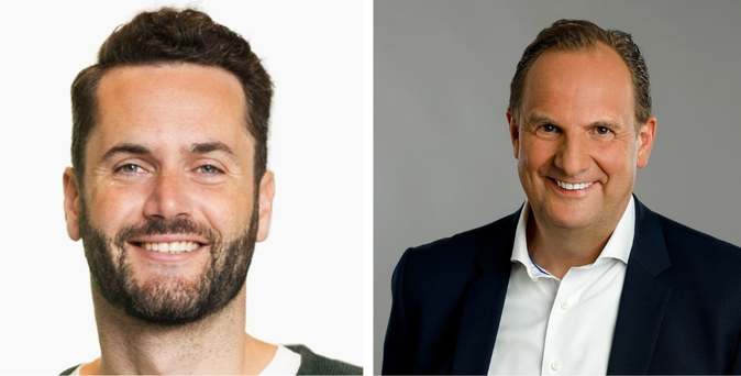 Linkes Bild: Philipp von Lamezan, CEO von SQUAKE. Rechtes Bild: Markus Orth, Geschäftsführer der Lufthansa City Center Reisebüropartner GmbH