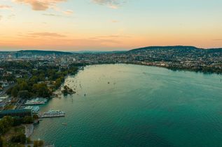Der Zürichsee in Zürich, Schweiz
