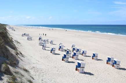 Strand der Nordsee Insel Sylt im Norden von Deutschland