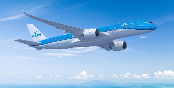KLM Airbus A350 in der Luft