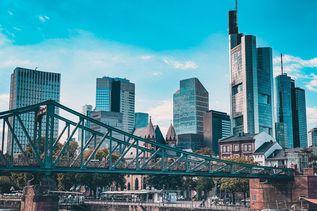 Blick auf Skyline von Frankfurt am Main